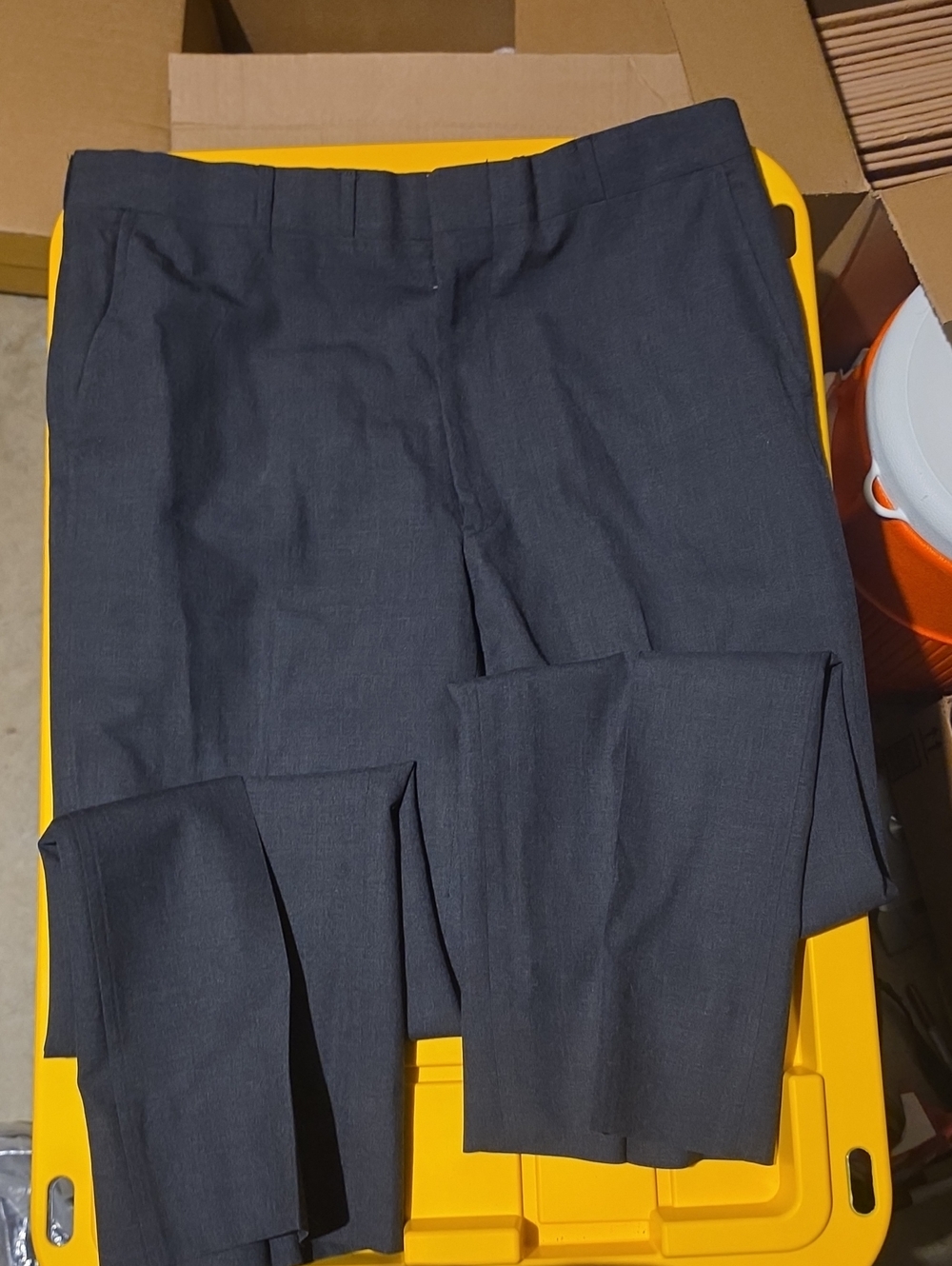 Men's Tailored Dress Pants in Charcoal Gray